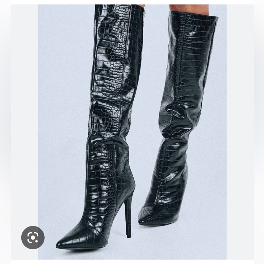 Princess Polly Leighton Boots Black